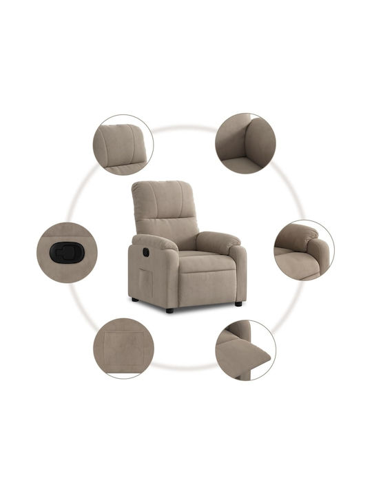 Relaxsessel mit Fußhocker Taupe 75x89.5x103.5cm