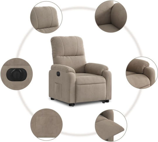 Relax Armchair with Footstool Taupe 75x89.5x103.5cm