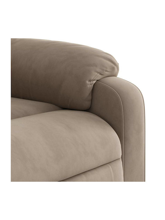 Relaxsessel mit Fußhocker Taupe 75x89.5x103.5cm