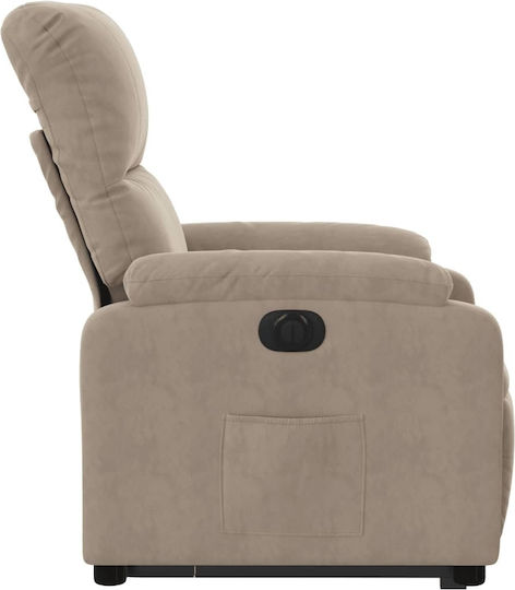 Relax Armchair with Footstool Taupe 75x89.5x103.5cm