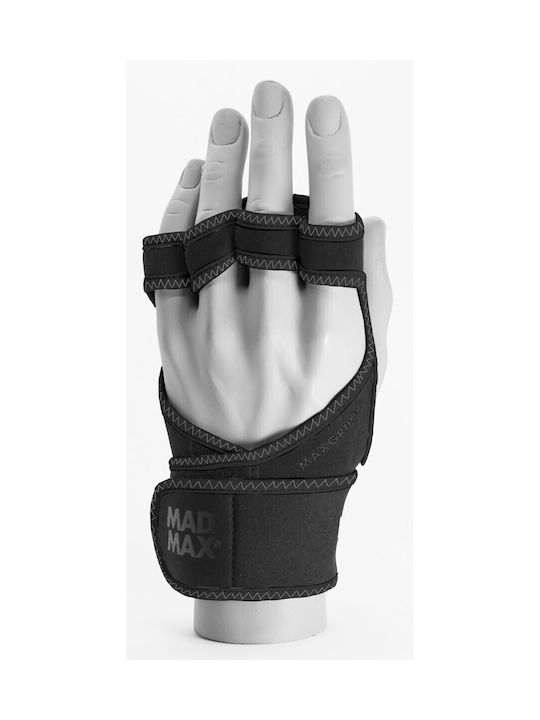 MadMax MaxGrip Men's Black Gym Sports Gloves