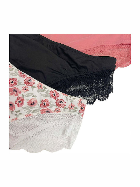 Damen Slip 3Pack mit Spitze