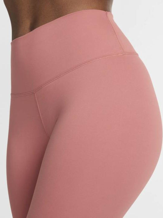 Dri-Fit One Training Γυναικείο Cropped Κολάν Ψηλόμεσο Canyon Pink