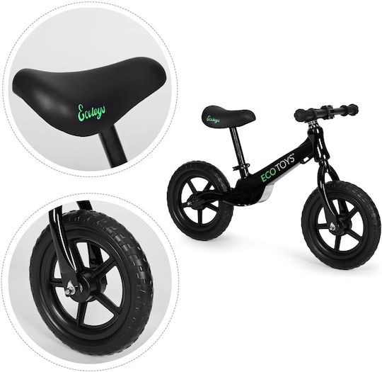 Ecotoys Bicicletă de Echilibru pentru Copii Negru