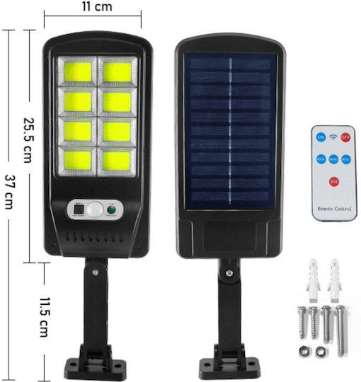 Соларна улична лампа 8 панела 160 LED 30W с индукционен датчик за движение за двор и алея
