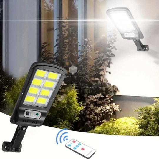 Соларна улична лампа 8 панела 160 LED 30W с индукционен датчик за движение за двор и алея
