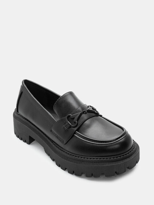 Luigi Women's Loafers in Black Color