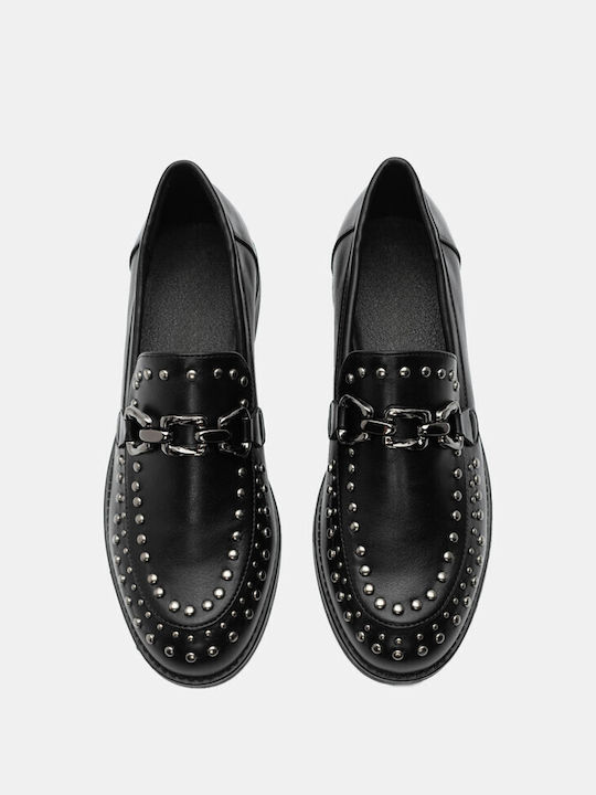 Luigi Women's Loafers in Black Color