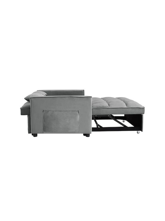 Tempo Canapea Cu Două Locuri Pat Catifea Gri 141x98x77cm E998,1