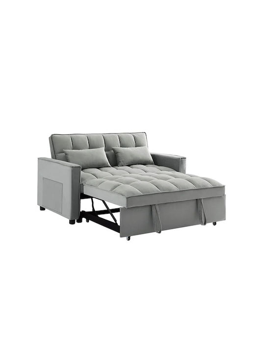 Tempo Canapea Cu Două Locuri Pat Catifea Gri 141x98x77cm E998,1