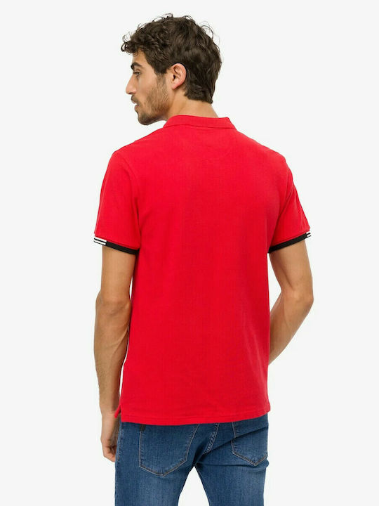 Tiffosi Men's Short Sleeve Blouse Polo RED