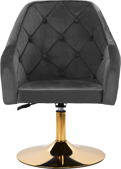 4rico Swivel Chair Qs-bl14g Gray Velvet