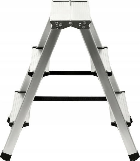 Kadax Leiter Aluminium mit 3 Stufen