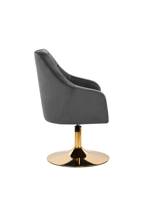 4rico Swivel Chair Qs-bl14g Gray Velvet