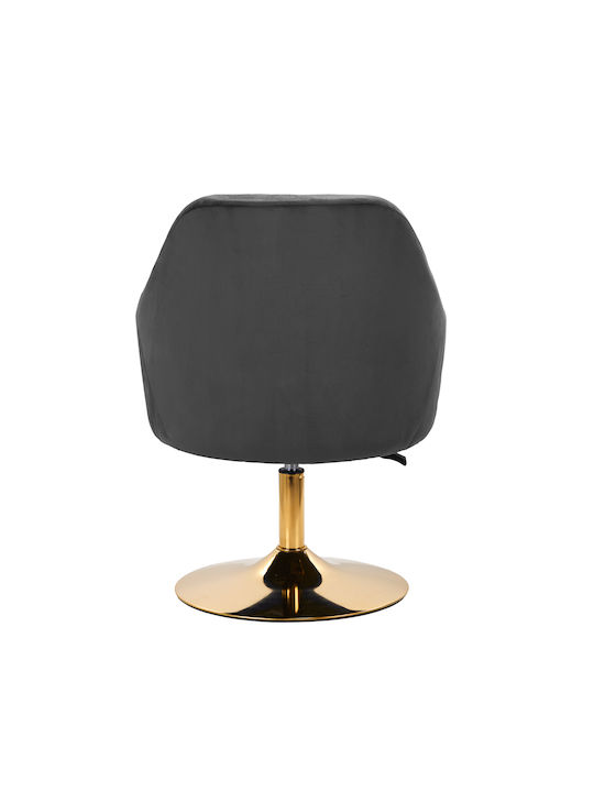 4rico Swivel Chair Qs-bl14g Gray Velvet