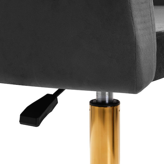 Scaun pivotant 4rico Qs-bl14g catifea gri