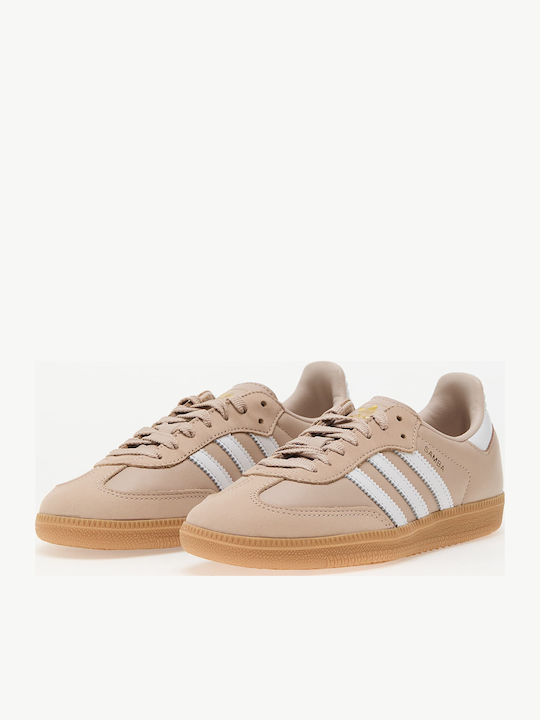 Samba Og Γυναικεία Sneakers Wonder Taupe / Ftw White / Gold Metallic