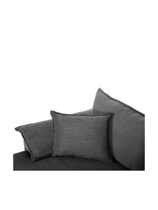 Aldo Corner Couch Bed with Left Corner & Storage Space Anthracite 256x159x87 cm