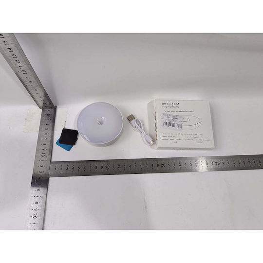 Reîncărcabil LED Lumină de noapte Comutator cu Alimentare cu baterie și Senzor de mișcare 1buc