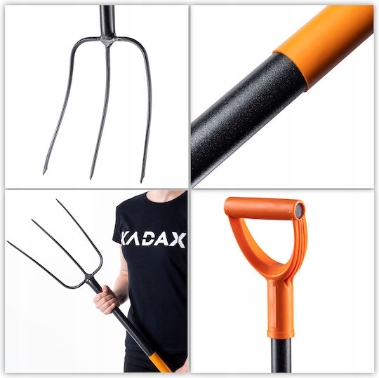 Kadax 26181 Gartenrechen Bogenharke mit Stiel