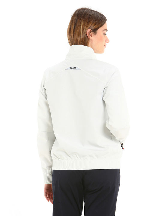 Slam Women's Short Lifestyle Jacket Waterproof for Winter White