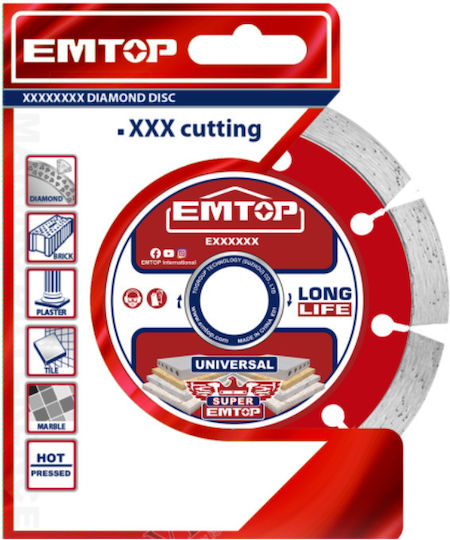 Emtop Schneidscheibe Baumaterialien 22.2mm