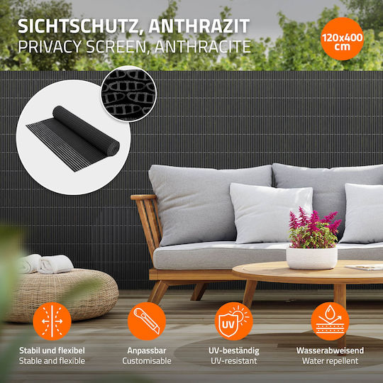 ECD Germany Bamboo Fencing Plastic with Whole Reed 1.2x4m 490014427 ECD Germany Bamboo Fencing Plastic with Whole Reed 1.2x4m 490014427
