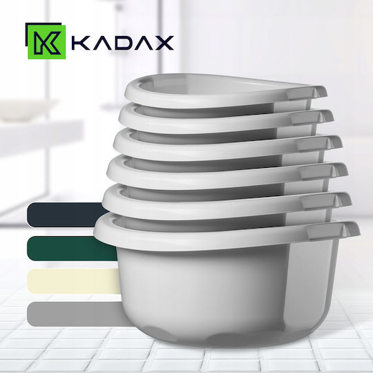 Kadax Λεκάνη Στρογγυλή Χωρητικότητας 3.5lt Γκρι