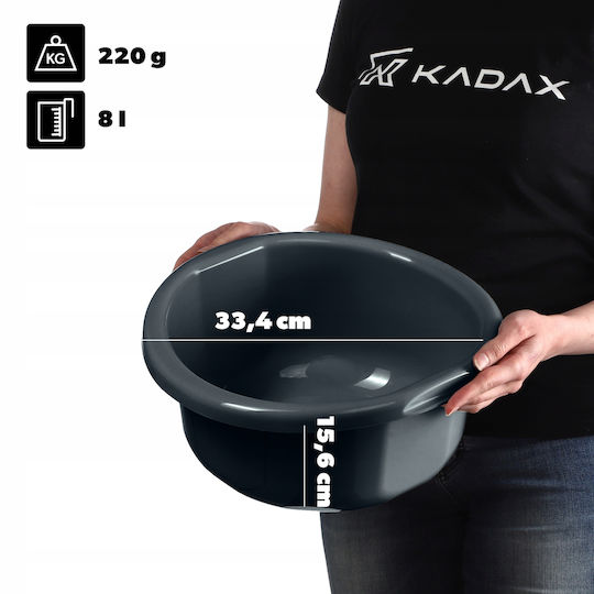 Kadax Basin Round Capacity 8lt Gray