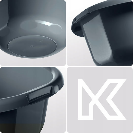 Kadax Λεκάνη Στρογγυλή Χωρητικότητας 15lt Γκρι