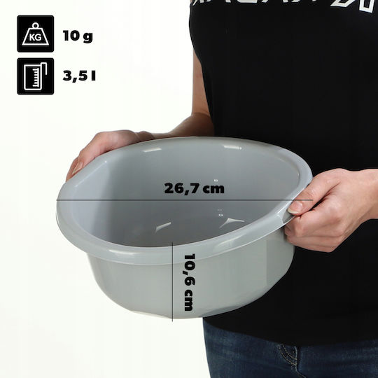 Kadax Λεκάνη Στρογγυλή Χωρητικότητας 3.5lt Γκρι