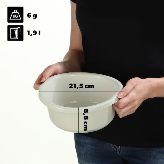 Kadax Basin Round Capacity 1.9lt White