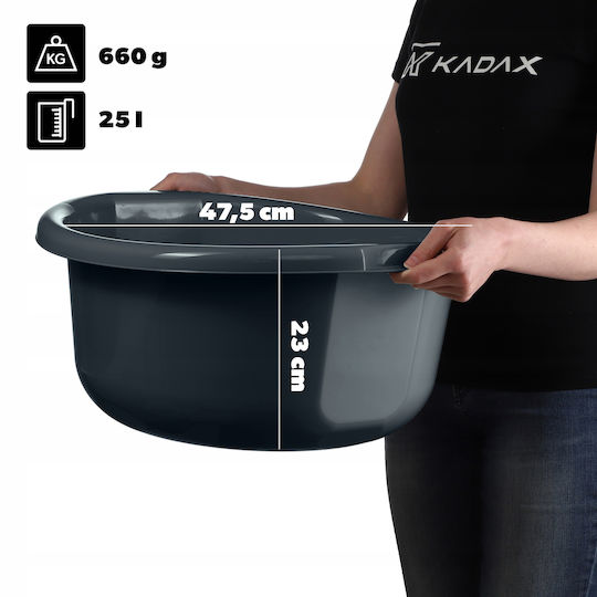 Kadax Schüssel Rund Kapazität 25Es Gray