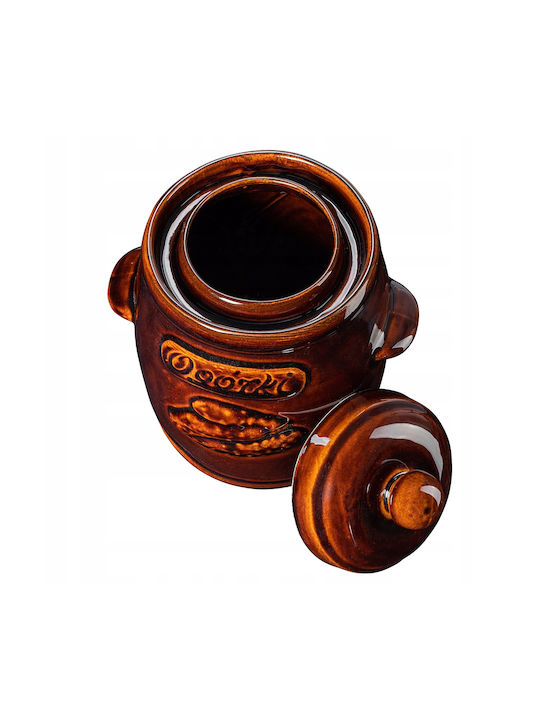 Kadax Vaza Uz General cu capac Ceramică Maro 3000ml