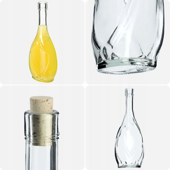 Kadax Set 6 Bucăți Vaze Utilizare Generală cu Plută Sticlă Transparentă 500ml 6 Bucăți