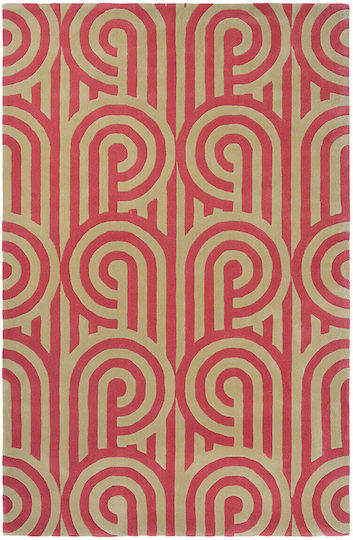 Florence Broadhurst Lucrat manual Covor Rectangular Din lână Claret