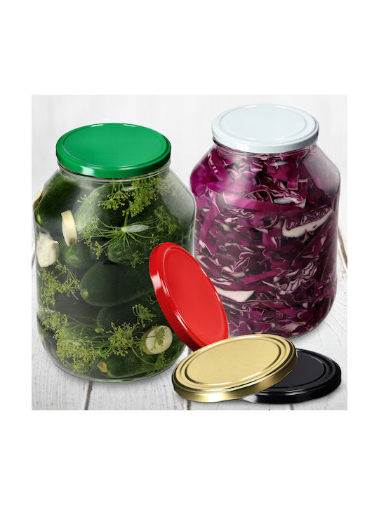 Kadax Set 8buc Borcane Uz General cu capac Sticlă Transparent 2500ml