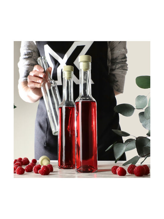 Kadax Set 2 Pieces General Use Glass Jars with Cork Transparent 250ml 2 Pieces