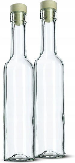Kadax Set 2 Bucăți Vaze Utilizare Generală cu Plută Sticlă Transparentă 250ml 2 Bucăți