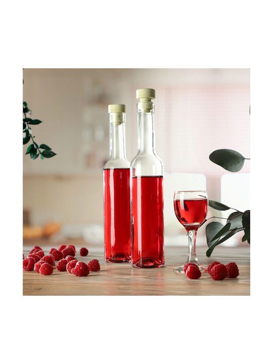 Kadax Set 2 Pieces General Use Glass Jars with Cork Transparent 250ml 2 Pieces