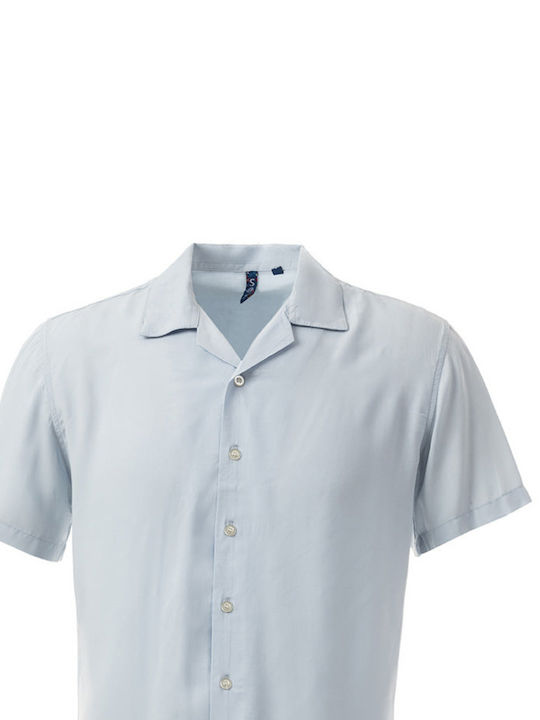 Sos Men's Shirt Short Sleeve Light Blue