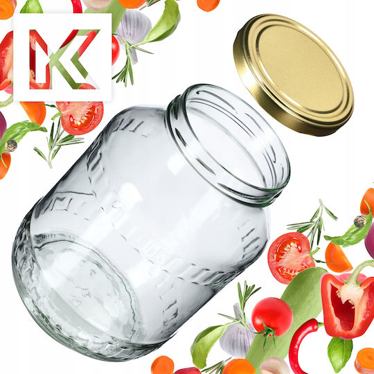 Kadax Set 8 Bucăți Vaze Utilizare Generală Cu Capac Sticlă Transparentă 2500ml 8 Bucăți