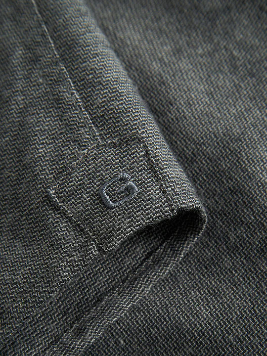 York Long-sleeved Cotton Shirt Grey