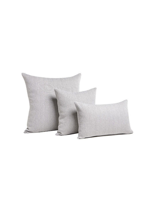 Bed&Bath Decorative Pillow Case from 100% Cotton Silver 57x57cm