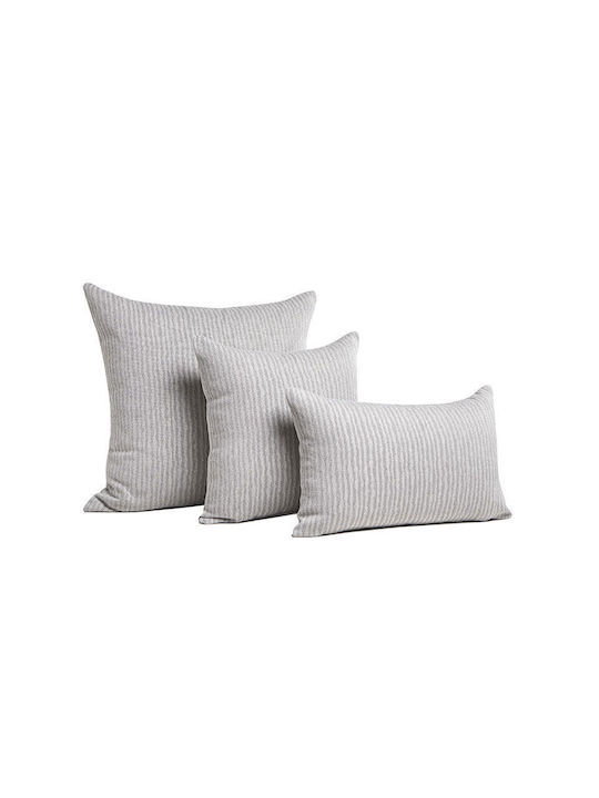 Bed&Bath Διακοσμητική Μαξιλαροθήκη από 100% Βαμβάκι Silver 57x57εκ.