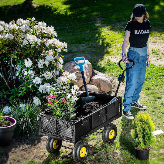 Anhänger Gartenkarre Metallisch Vierrädrig mit Maximalem Ladegewicht 300kg