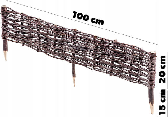 Kadax Бордюра за Градина в Кафяв Цвят 20см x 1.0m