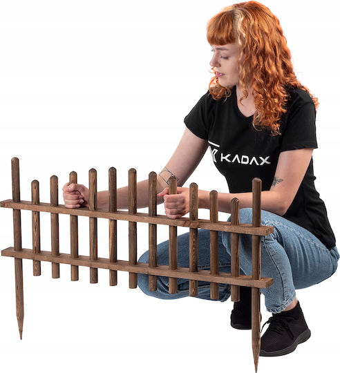 Kadax Holzgartenbordüre in Braun Farbe 35x85cm