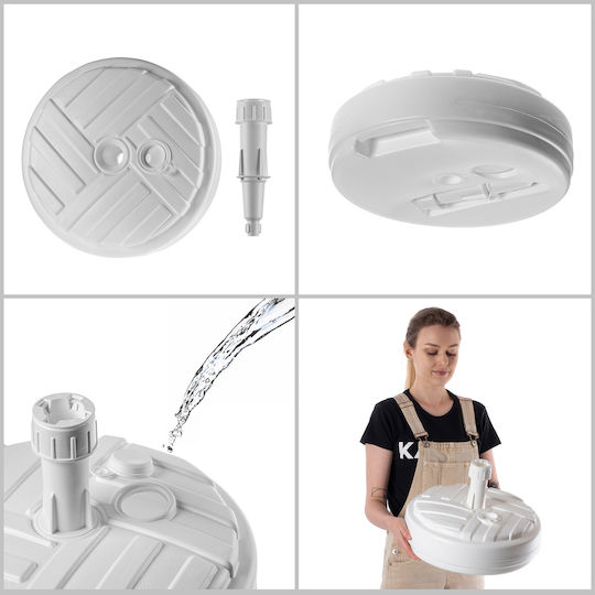 Kadax Stand de umbrelă din Plastic Alb 39x39cm