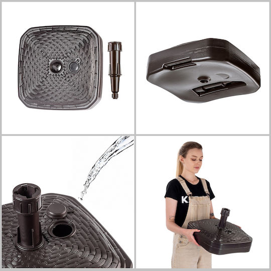 Kadax Umbrella Stand made of Plastic in Brown Color 39x39cm